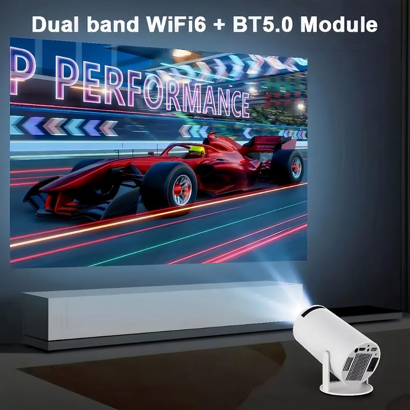 Portable Audio Projector, 4K HD Projector 180° Rotatable WIFI6 Bluetooth 5.0, Multifunctional Projector for Home Theater, Outdoor, Presentations, Home & Outdoor Use Campatible,Christmas and New Year Gifts Adapter  Remote Usb Screen  Micro