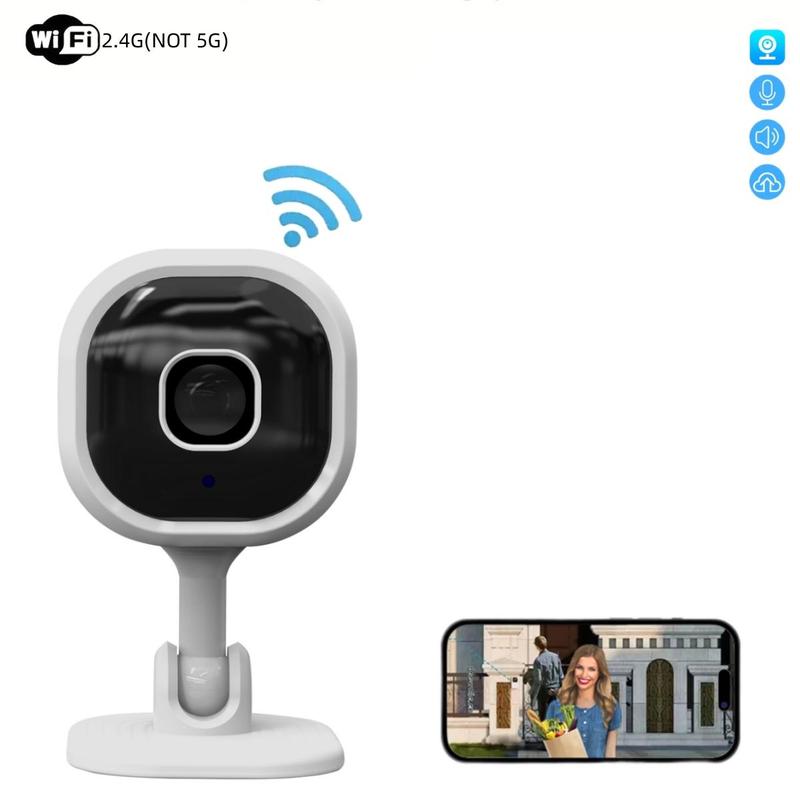 2.4Ghz WiFi USB Plug-in Security Camera, 1080P HD 2-Way Audio Camera Security, Support Phone App Control, Suitable for Warehouse, Store, Factory, Home