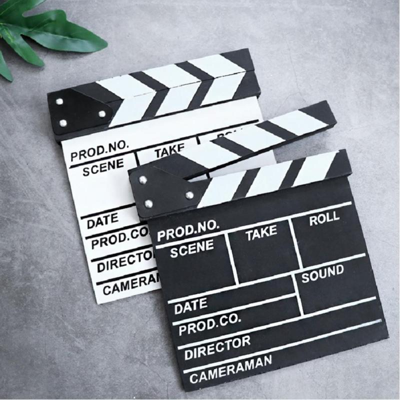 Classic Wooden Film Clapboard, Director's Movie Clapboard, Reusable For Photography & Film Making Props, Photo Background, Home Decor, Party Supplies