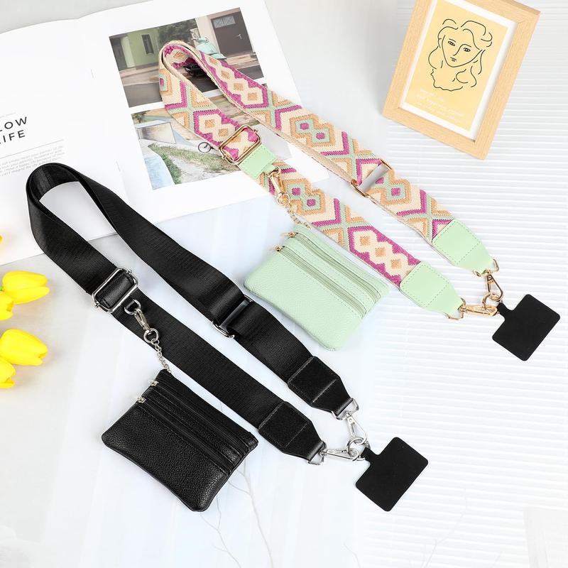 Fashionable Phone Lanyard with Zipper Pocket, 1 Count Crossbody Phone Strap with Pocket, Phone Accessories for Women & Girls