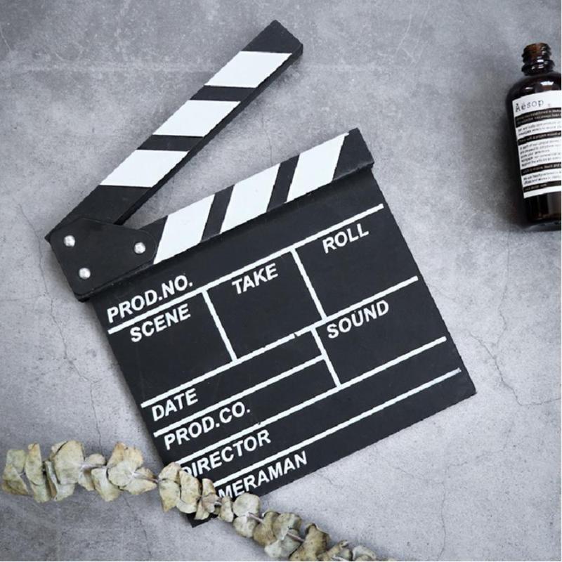 Classic Wooden Film Clapboard, Director's Movie Clapboard, Reusable For Photography & Film Making Props, Photo Background, Home Decor, Party Supplies