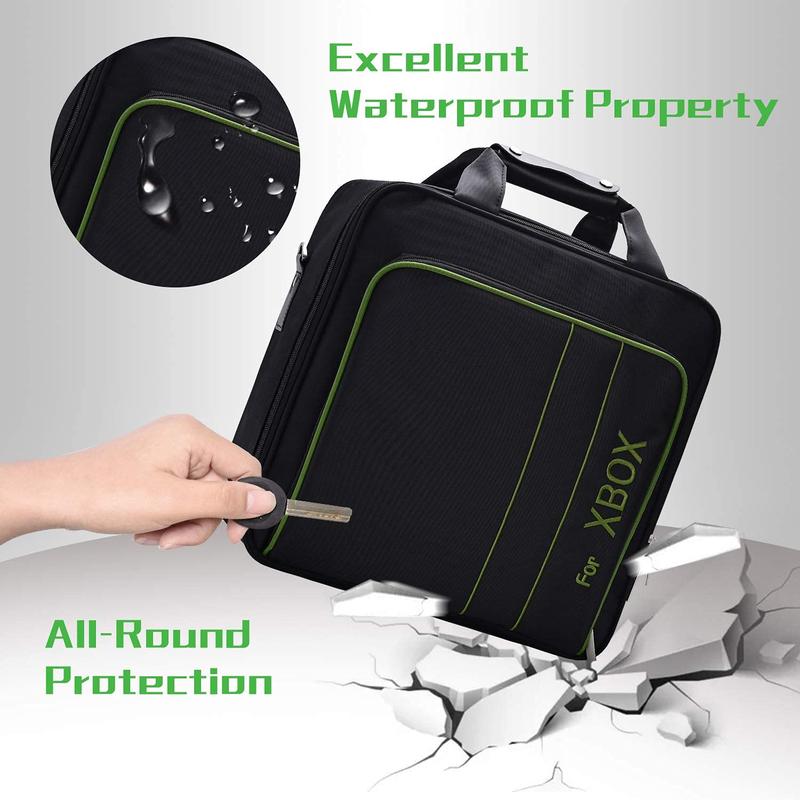 G-STORY Carrying Case for Xbox Series X S, Xbox Series X Carrying Case Travel, Travel Bag for Xbox Console, Controllers and Gaming Accessories, Included Silicone Cover Skin Protector Protection Adjustable Alloy Durable