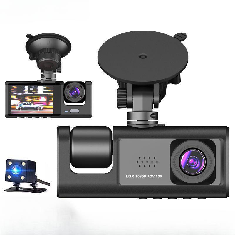 3 lens video Car Recorder 2 inch screen Car recorder HD Night v Camera ision Dashcam Car DVR mini dashcams