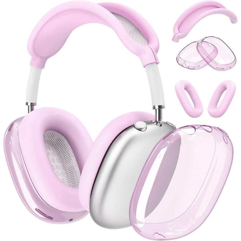  Case Cover for AirPods Max Headphones, Anti-Scratch Sweat-Proof Ear Pad Covers Ear Cups Cover Headband Cover Protectorfor Apple AirPods Max - Pink