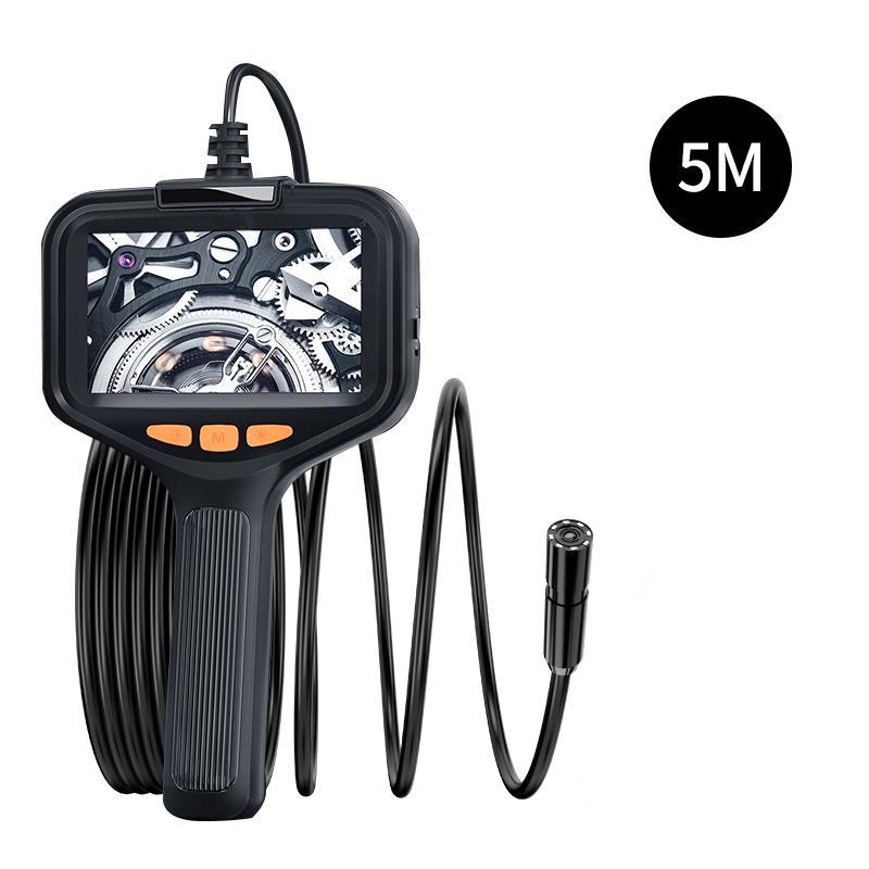 Industrial Endoscope, Borescope Camera for Summer, HD Digital Snake Camera, Handheld Sewer Inspection Camera with 8 LED Lights & Semi-Rigid Cable