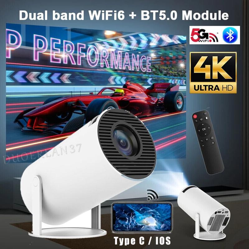 HY300 PRO Projector 4K Android 11 Dual Wifi 200 ANSI Allwinner H713 BT5.0 1080P 1280*720P Home Cinema Outdoor Projetor 40*130 Audio Flash