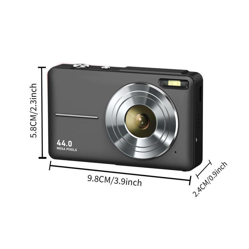 1080P FHD Digital Camera with Flash, Rechargeable Camera with 64GB High-Speed TF Storage Card, 1 Count Digital Point & Shoot Camera with 16X Zoom Anti Shake for Travel, Compact Small Outdoor Digital Camera For Boys Girls, Stocking Fillers Gift