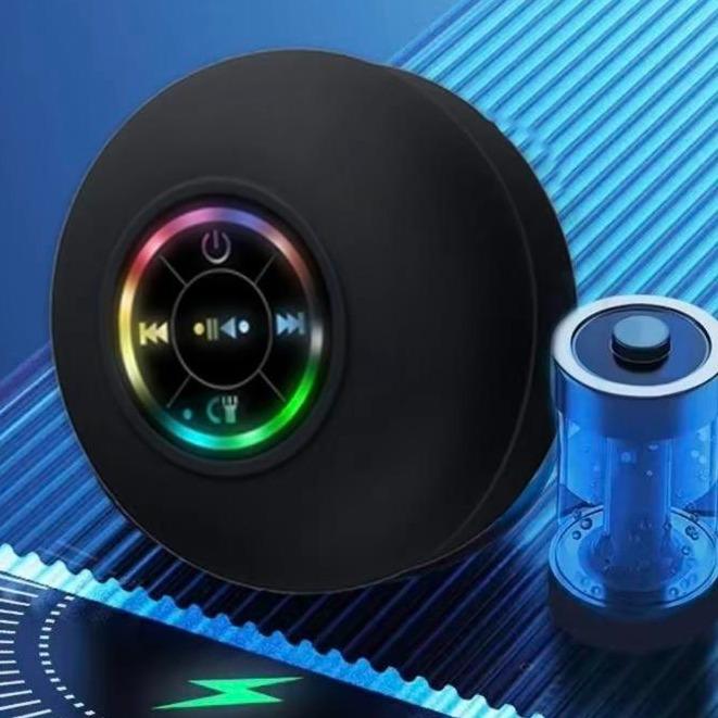 LED Bluetooth Speaker Wireless Waterproof Speaker with RGB Light, Rechargeable Battery for Smartphones and Audio Devices