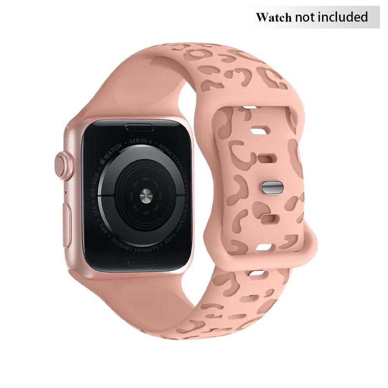 Leopard Print Design Watch Band(Band Only), Fashion Silicone Watch Band Compatible with Apple Watch, Universal Sports Watch Band for Men & Women