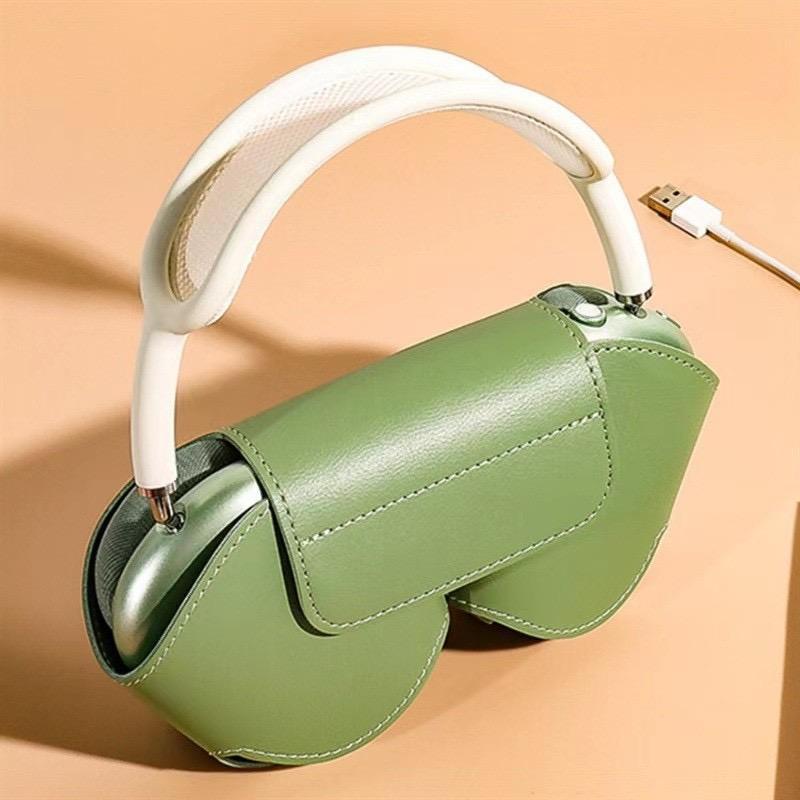 Fashionable PU Leather Wireless Headphones Case, Portable Gaming Headset Protective Case, Earphone Accessories