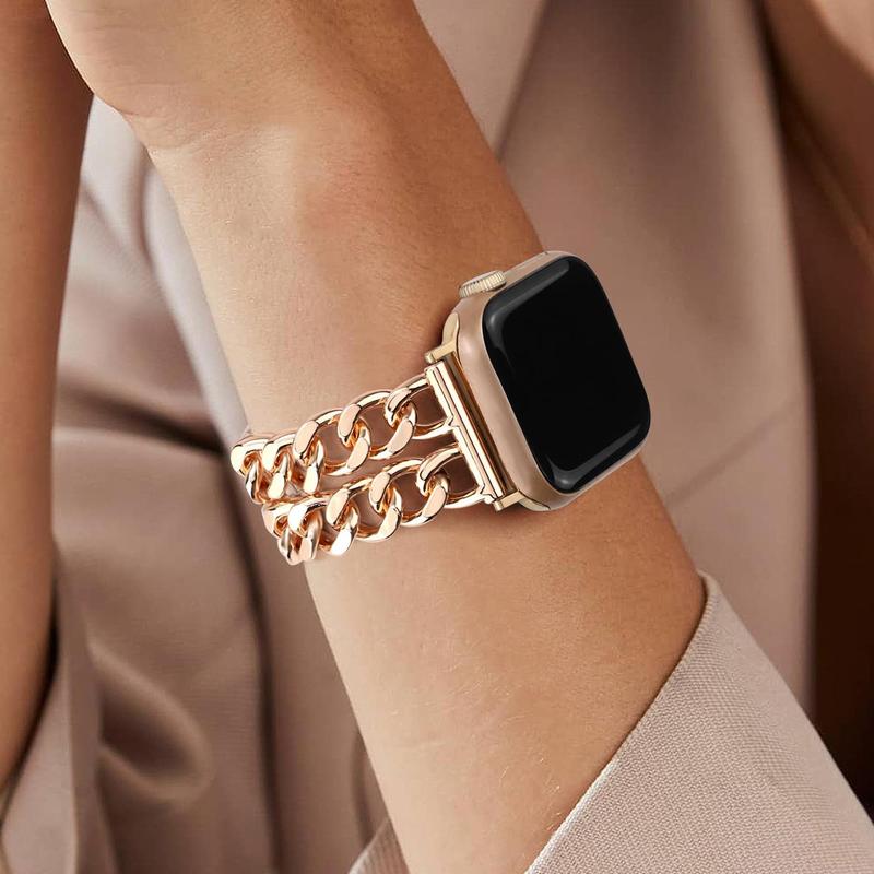 Watch Band (Band Only), Adjustable Watch Band for Women, Wearable Accessories Compatible with Apple Watch Series 9 8 7 6 5 4 3 2 1 SE Ultra