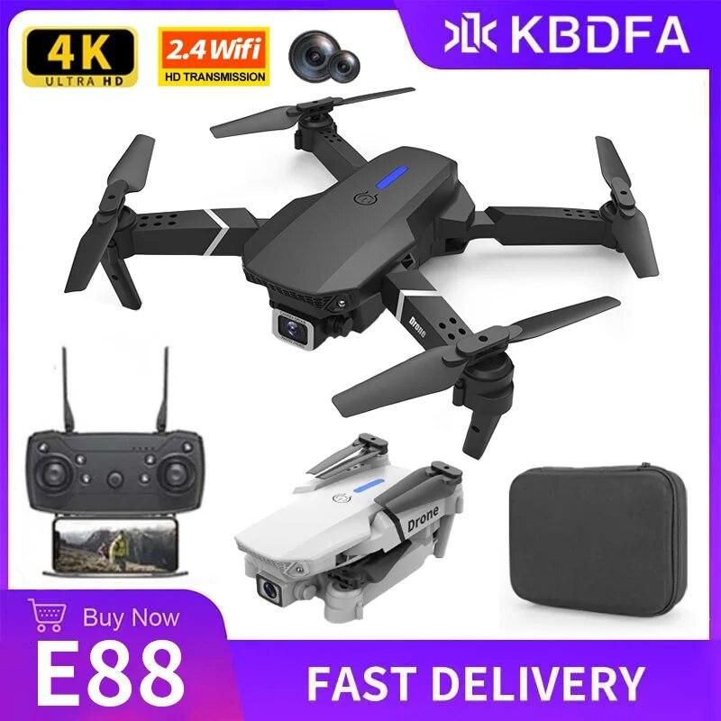 New E88 Pro WIFI FPV Drone Wide Angle HD 4K 1080P Camera Height Hold RC Foldable Quadcopter Dron Helicopter Toys Gift Folding