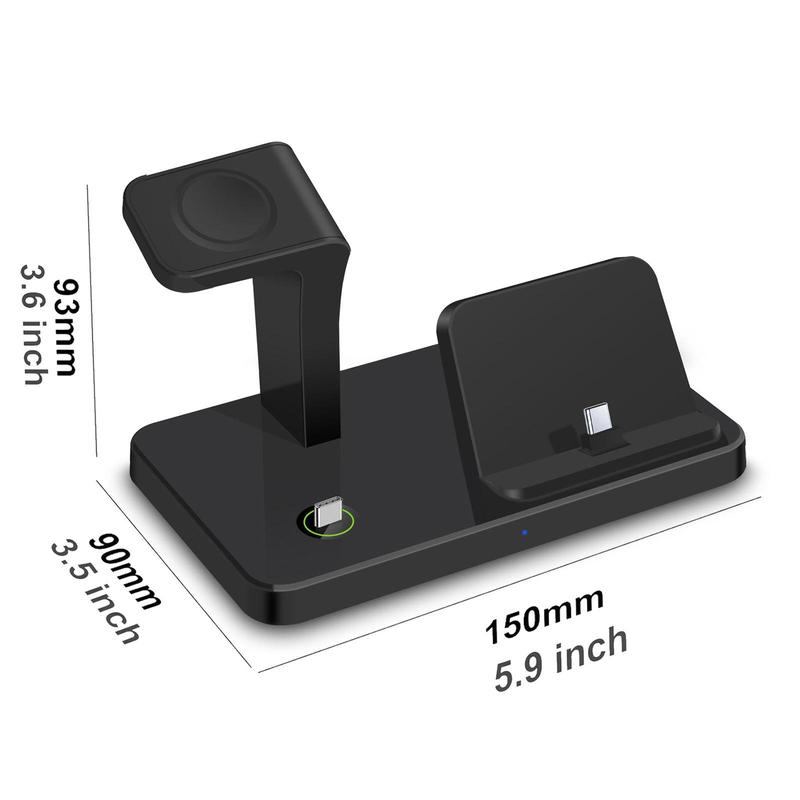 FDGAO 15W 3 in 1 Wireless Charger, USB Type C Fast Charging Station for Samsung Galaxy Watch Galaxy Buds, Portable Charging Stand for Samsung Series