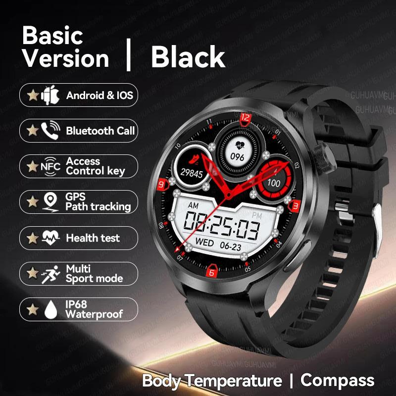 2024 New GPS Sports NFC Fashion Smartwatch Men's 1.85 