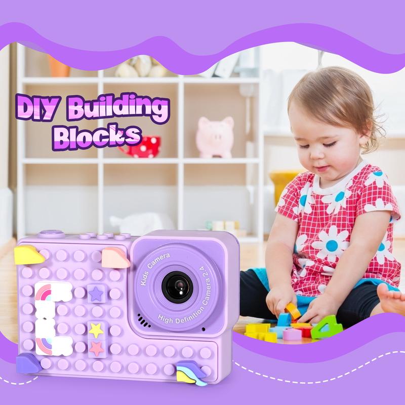 Spring Gifts Kids Camera Toy, 1920*1080P & 48MP Camera, 32G Memory Card, 8x zoom and 28 photo effects, 10 magic effects and 6 stylish Filters for Multi-Scene