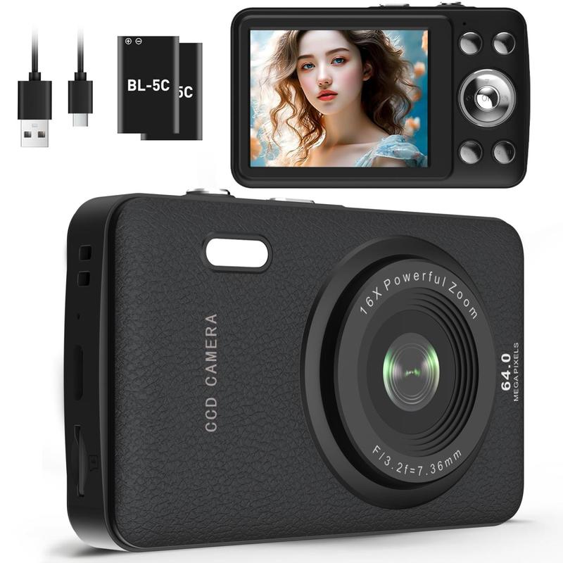 [Black Friday discount] 1080P digital camera, 16x zoom and 32G storage card, four colors optional -suitable for boys, girls and teenagers