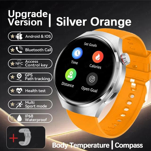 New For Huawei Watch4 PRO Smart Watch Men Watch 4 Pro AMOLED HD Screen Bluetooth Call NFC GPS Heart rate waterproof SmartWatch