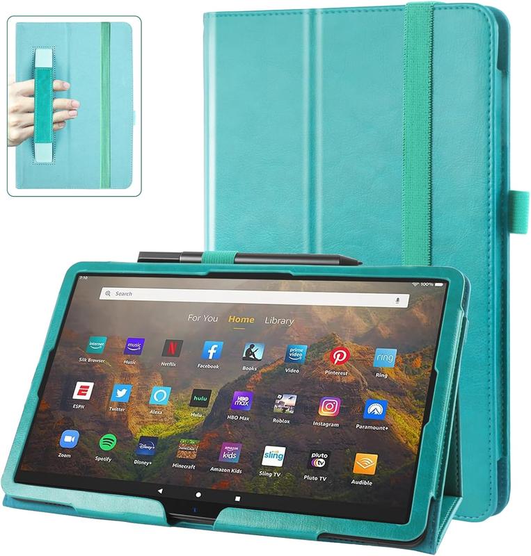 Case for  Kindle Fire Max 11 Tablet 13th Generation 11 inches 2023 Cover with Pen Holder, Slim Folding Stand Cover PU Leather Case for Fire Max 11 with Auto Wake Sleep, Hand Strap