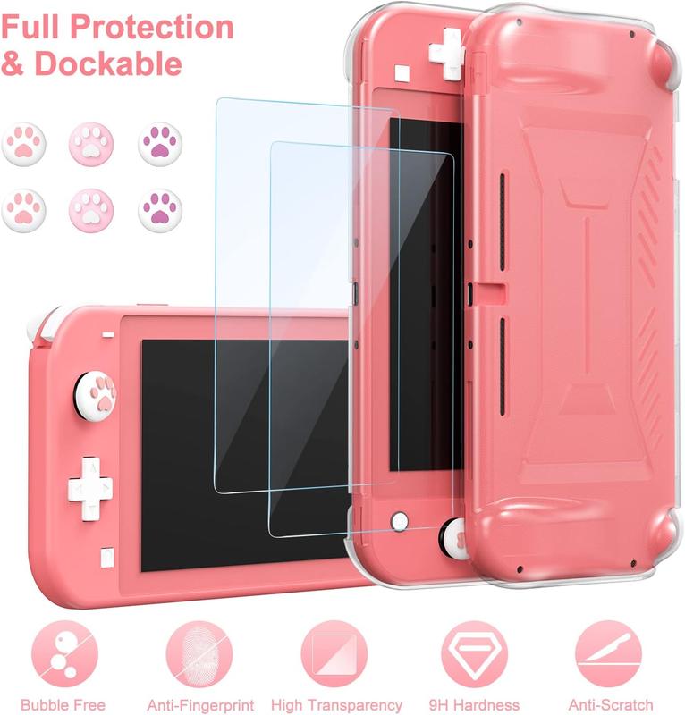 innoAura Switch Lite Case 17 in 1 Accessories Bundle with Switch Lite Carrying Case, Switch Game Case, Switch Lite Screen Protector, Switch Thumb Grips