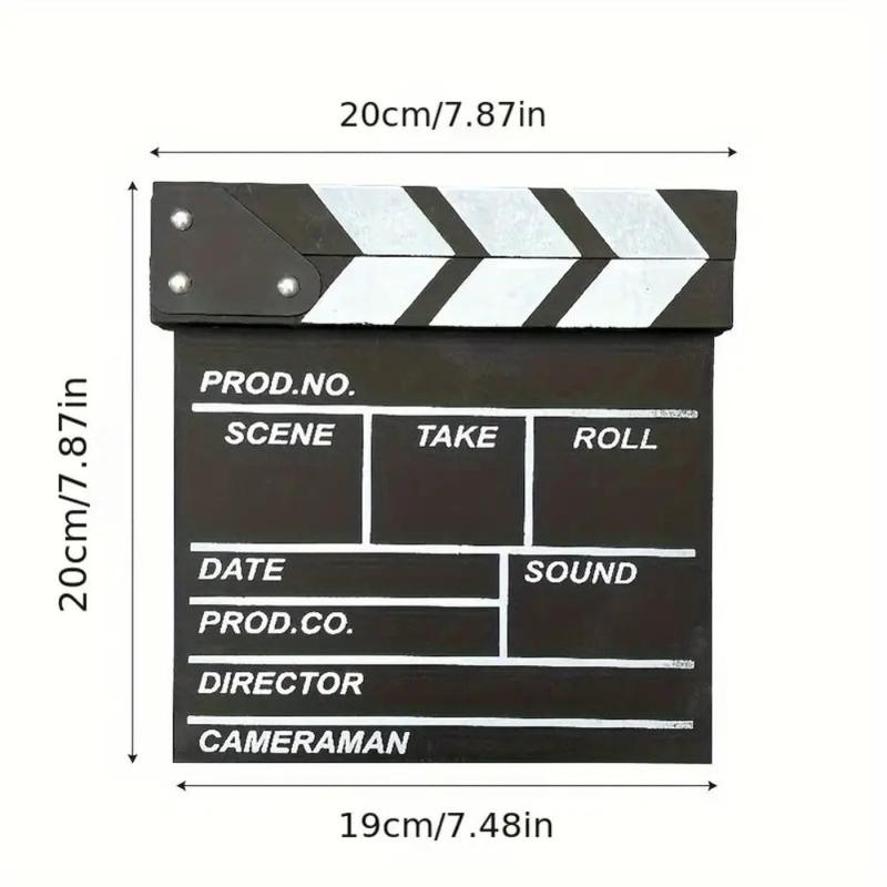 Classic Wooden Film Clapboard, Director's Movie Clapboard, Reusable For Photography & Film Making Props, Photo Background, Home Decor, Party Supplies