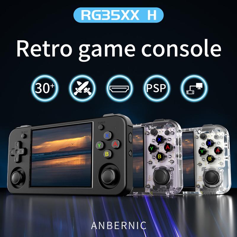 ANBERNIC RG35XX H Retro Handheld Game Console Linux System Hand-held Consoles For Playing Video Games 3.5-inch IPS 640*480 Screen Retro Game Player 3300 mAh 5000+ Games 5G WiFi Bluetooth 4.2 Holiday Gifts