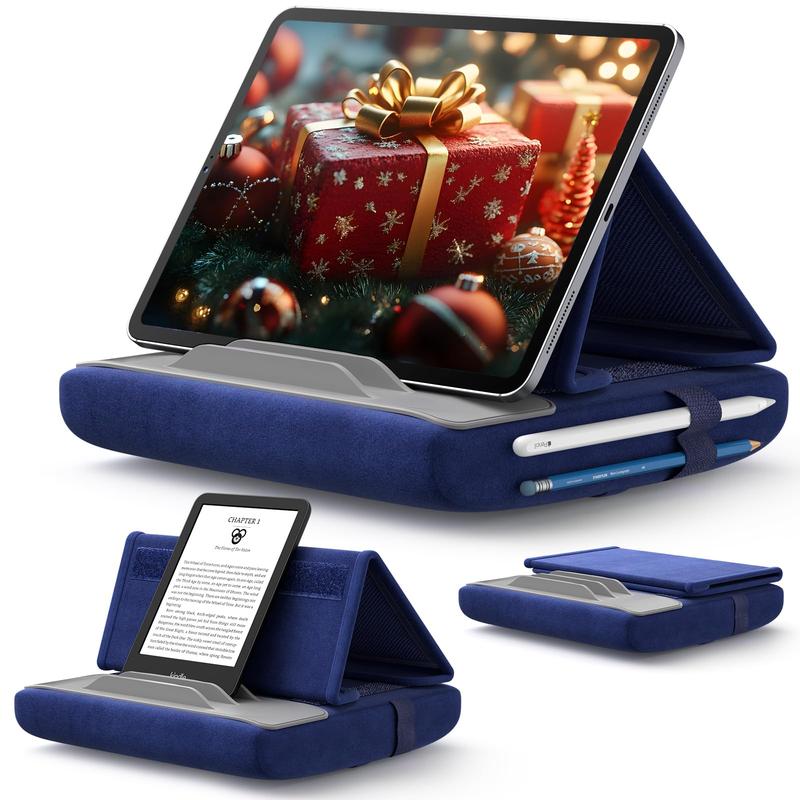 Tablet Pillow Stand for Lap, Compatible with iPad, Kindle,Ideal for Tablets, Phones & E-Readers, Christmas Gift Computer Foldable Holder