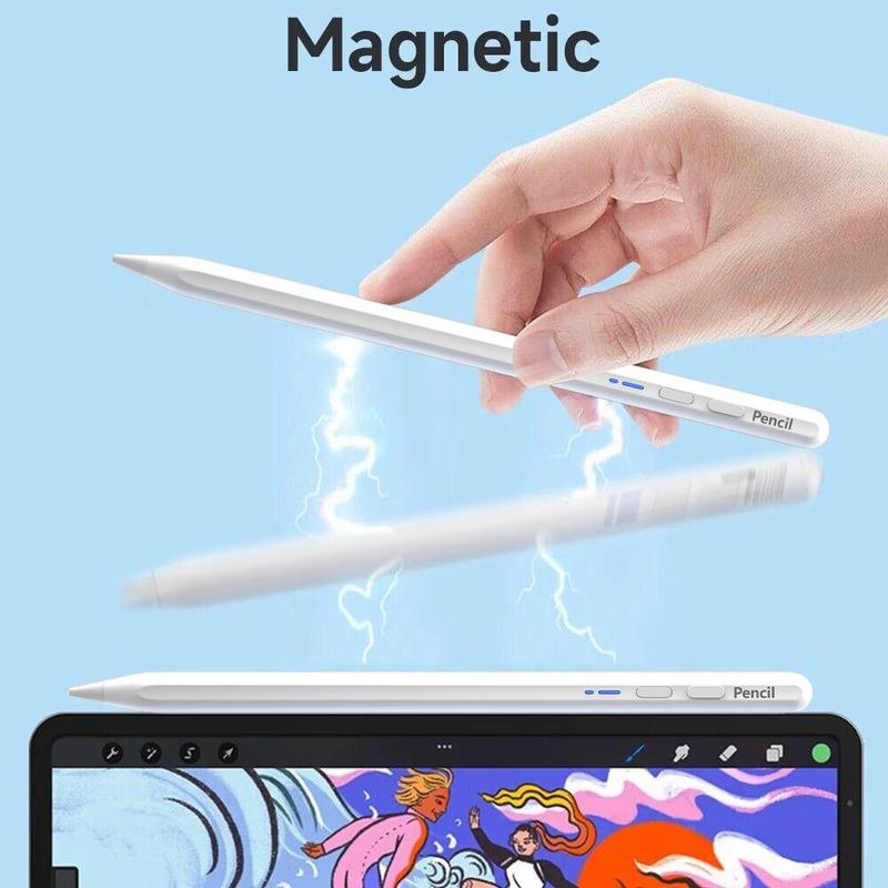 Universal Tablet & Phone Stylus Pen, 1 Count Aluminum Alloy Magnetic Stylus Pen, Fast Charging Long Standby Stylus Pen For iPad, iPhone, Android Phone & Tablet PC, Stocking Fillers Gift