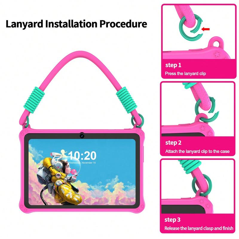 Kids Tablet,7 Inch Toddler Tablet For Kids Edition Tablet,2GB (2GB+2GB Expansion)RAM 32GB ROM, Android 13 Tablet With Parental Control,Educational, Games, Shockproof Case(NOT Adapter)