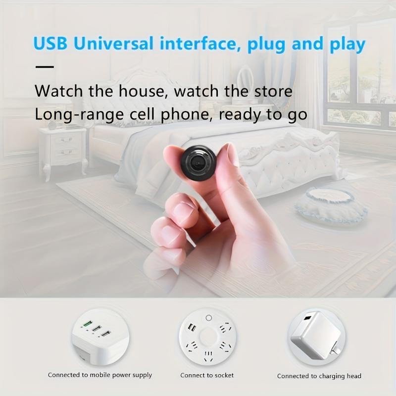 1pc WiFi Surveillance Camera, Intelligent Home Security Camera, Home Security Monitor, Mini Pet Camera, 2.4GHz Camera, Suitable For Motion Detection In Android Applications, Easter Gifts, Christmas Gifts, Suitable For Outdoor indoor Use, Bl