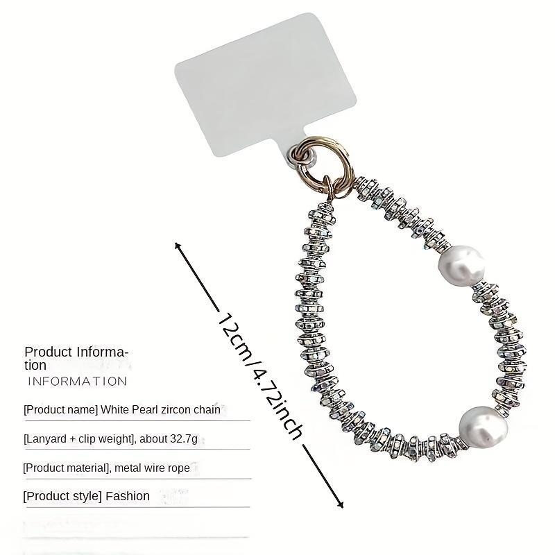 Fashion Rhinestone Decorated Phone Chain, Anti-lost Phone Lanyard, Short Phone Strap for Women & Girls, Mobile Phone Decoration Accessories