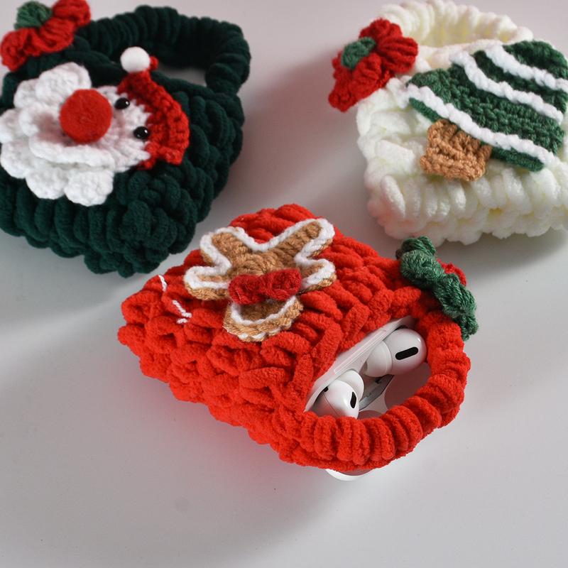 Handmade Santa Claus AirPods Case - Fits All Apple AirPods Models, Festive Protection Cover Purse