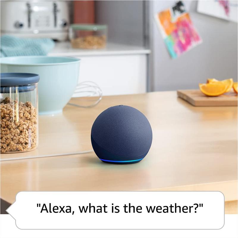 Echo Dot (newest model), Vibrant sounding Alexa speaker, Great for bedrooms, dining rooms and offices, Deep Sea Blue