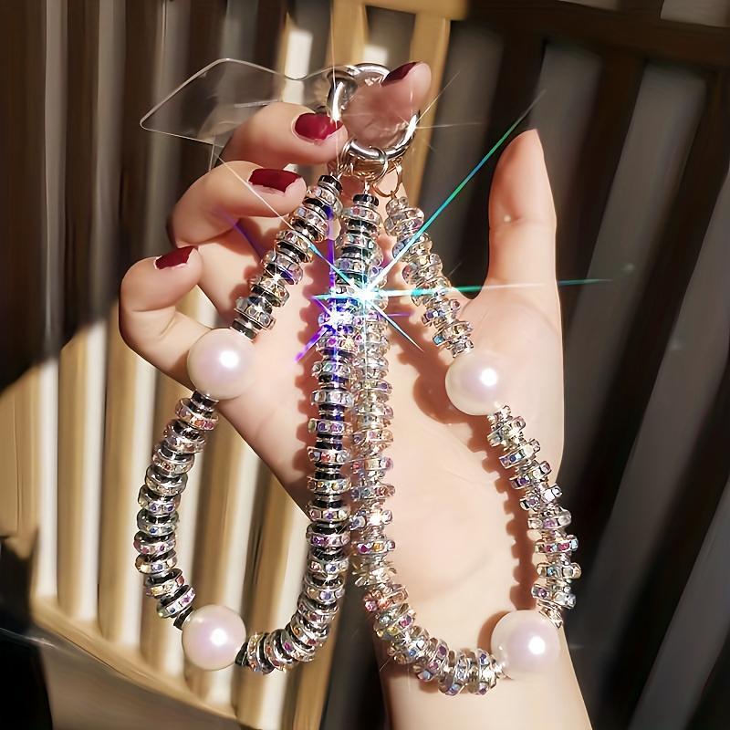 Fashion Rhinestone Decorated Phone Chain, Anti-lost Phone Lanyard, Short Phone Strap for Women & Girls, Mobile Phone Decoration Accessories