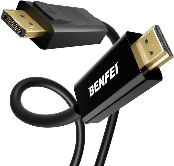 BENFEI 4K DisplayPort to HDMI Cable 1.8M, Uni-Directional DisplayPort to HDMI Cable Gold Plated Accessories Digital CONNECTOR