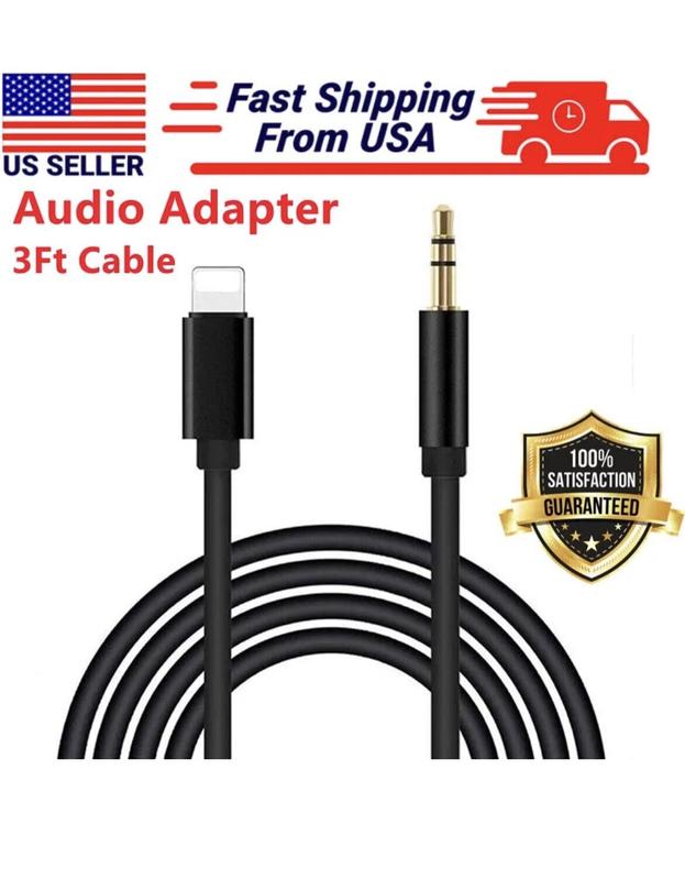 Adapter to 3.5mm AUX Audio Jack Car Adapter Cable Cord For iPhone 12 13 14 X XS XR US Accessories Male