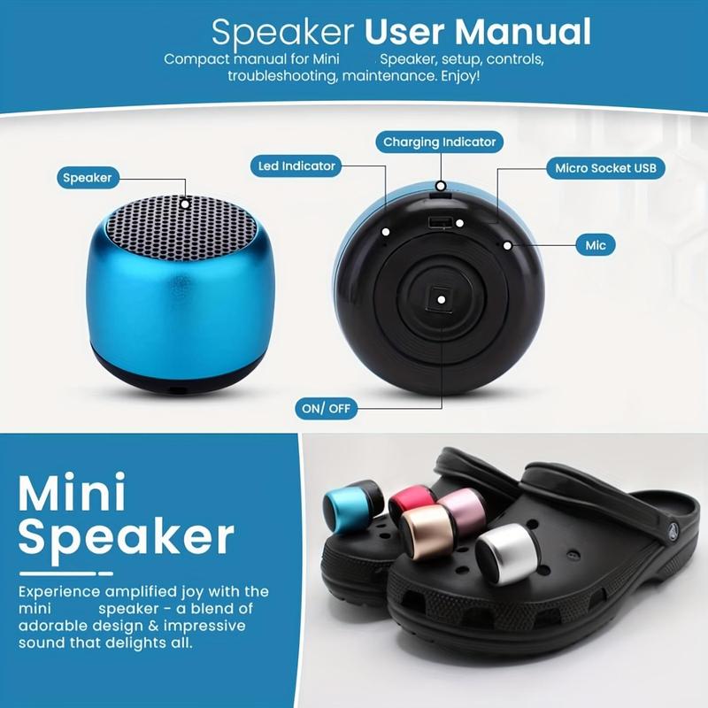 Portable Wireless Speaker, 1 Count Mini Speaker with Subwoofer, HiFi Sound Quality Wireless Speaker, Stereo Sound Speaker for Smartphone