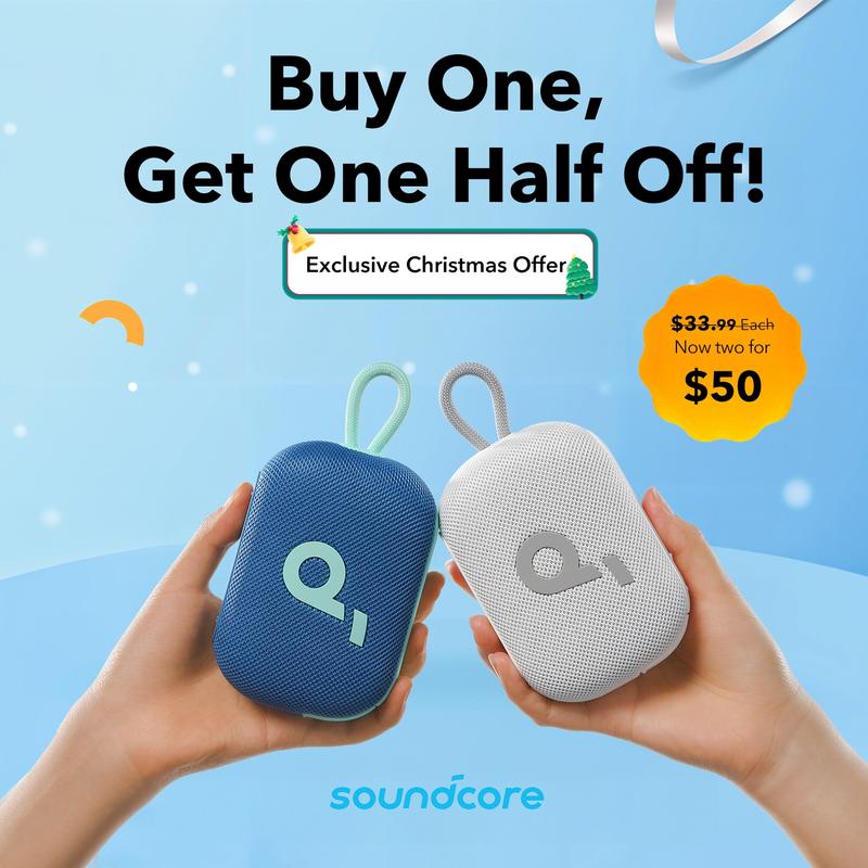 Soundcore Select 4 Go Bluetooth Speaker - Ultra Portable, 20 Hours Playtime, IP67 Waterproof, Floatable, TWS Pairing - Audio, Smartphone