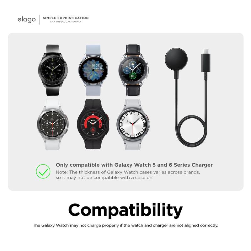 GW3 Stand for Galaxy Watch 6 and 5 Series - Durable Silicone Charger Accessory [2 Colors]