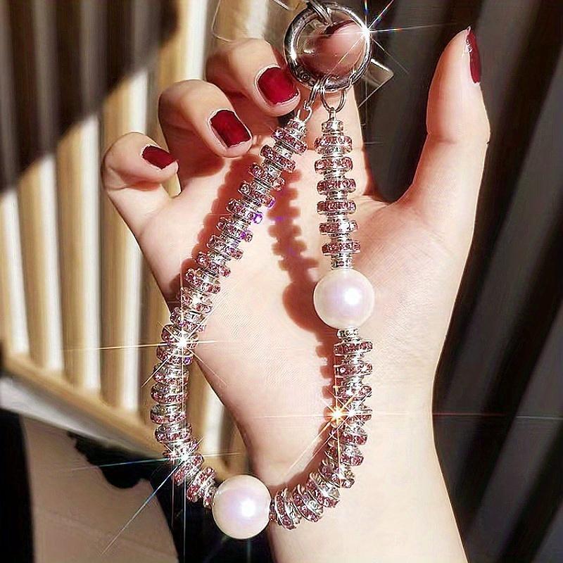 Fashion Rhinestone Decorated Phone Chain, Anti-lost Phone Lanyard, Short Phone Strap for Women & Girls, Mobile Phone Decoration Accessories