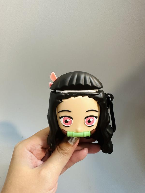 Anime Cartoon Nezuko Demon Slayer 3D Case For AirPods 1 2 Pro Charging Box Soft Silicone Wireless Bluetooth Earphone Protective Cover