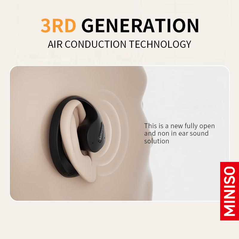 MINISO X15pro Wireless Headphones Bluetooth 5.4 OWS Waterproof Sport Earphones Noise Reduction Headsets HIFI Stereo