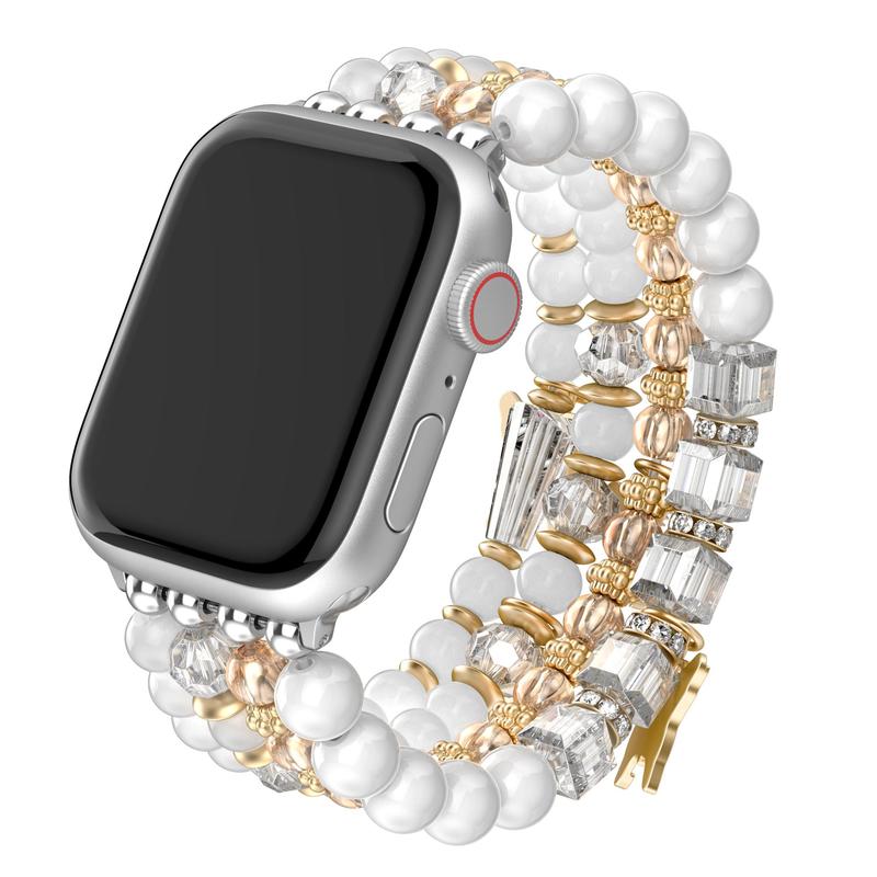 Boho Style Beaded Watch Band (Band Only), 1 Count Fashionable Watch Band for Women & Girls, Wearable Accessories Compatible with Apple Watch Series