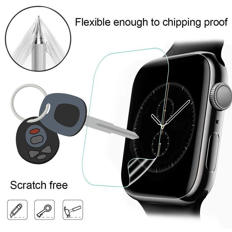 HD Clear Smart Watch Screen Protector, 3 Counts Anti-scratch Smart Watch Screen Protective Film, Wearable Accessories Compatible with Apple Watch 9 8 7 6 5 4 SE Ultra Ultra2