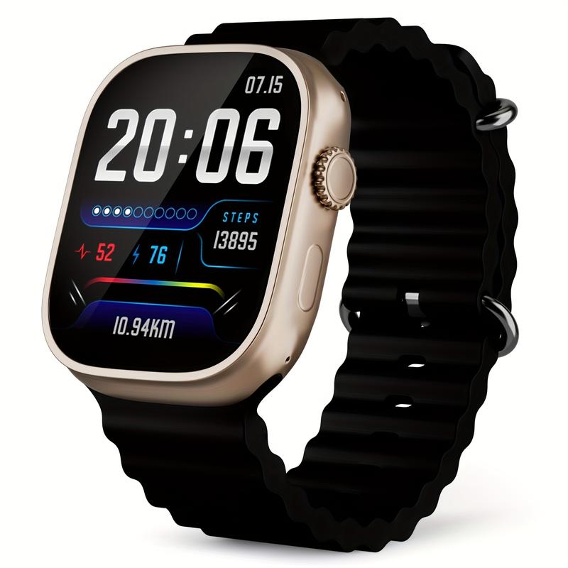 Multifunctional Smart Watch for Men Women with call receive (2 Different Colors Bands), Waterproof,Health and Fitness sport Tracker Pedometer, 100+ Exercise Modes,Custom Wallpaper, Smart &Wearable Devices for iPhone Andriod, Fall Gift,Christmas Gift