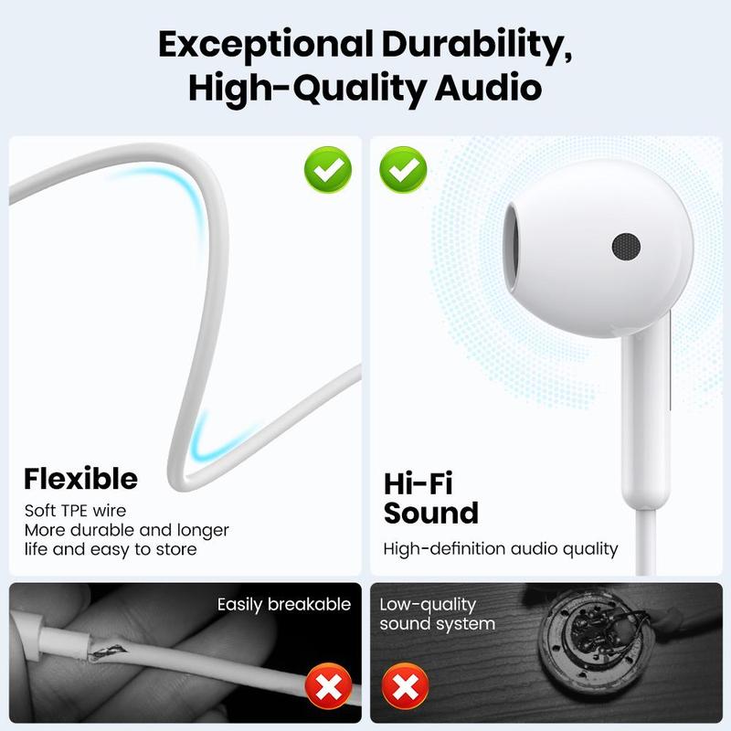 Wired Headphone, HD Audio Quality & Noise Reduction Earphone, Universal High Quality Gaming Earbud Headset for Phone & Laptop & Desktop