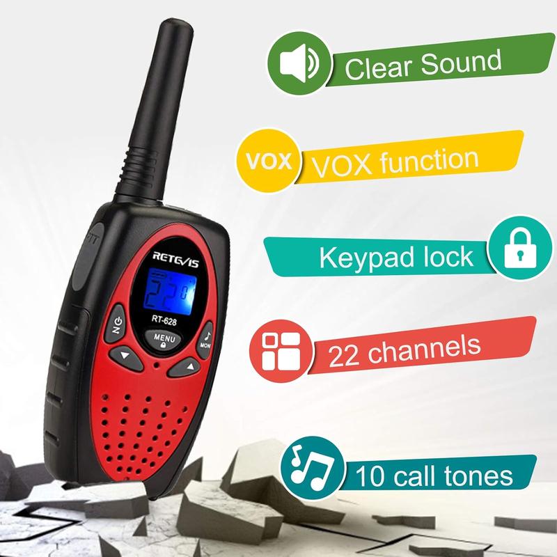 Walkie Talkies for Kids, Long Range 2 Way Radio 22CH VOX,Birthday Gift,Family Walkie Talkie for Camping Hiking Indoor Outdoor, Toys Gifts for Boys Girls