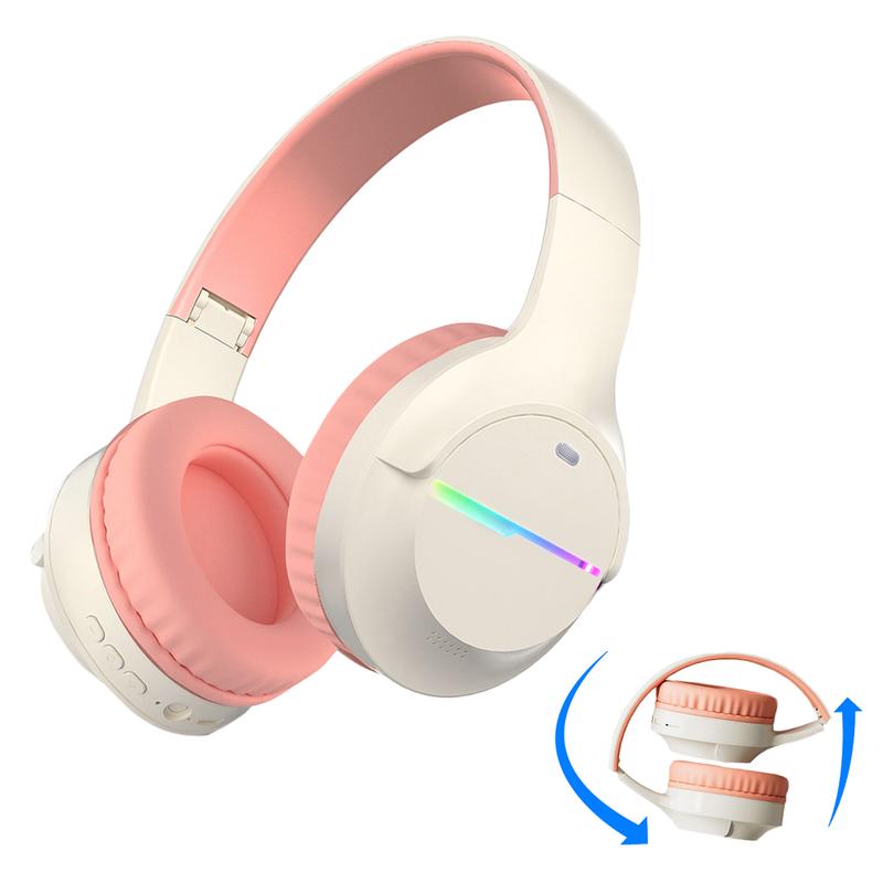 Headphones Wireless Bluetooth with Mic, Lightweight On Ear Aesthetic Headphone, Portable Headphones Audio Earbud