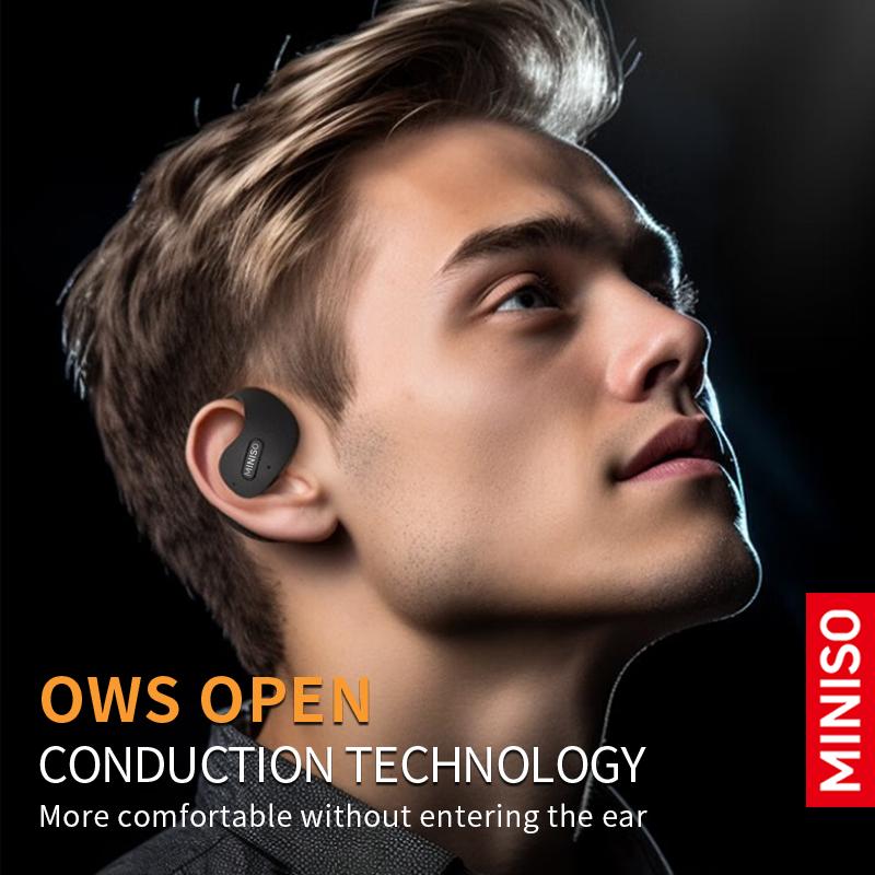 MINISO X15pro Wireless Headphones Bluetooth 5.4 OWS Waterproof Sport Earphones Noise Reduction Headsets HIFI Stereo