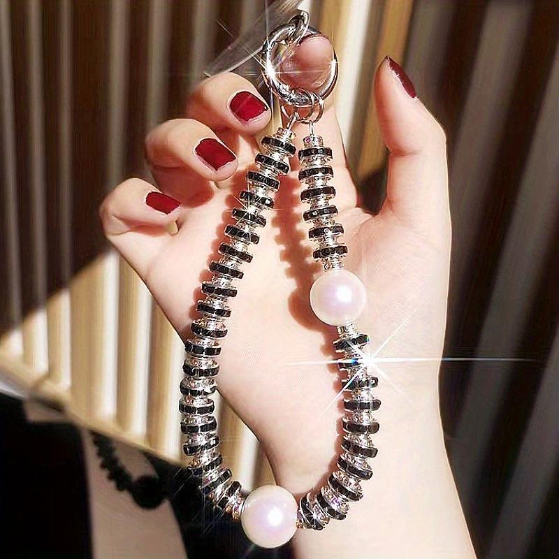 Fashion Rhinestone Decorated Phone Chain, Anti-lost Phone Lanyard, Short Phone Strap for Women & Girls, Mobile Phone Decoration Accessories