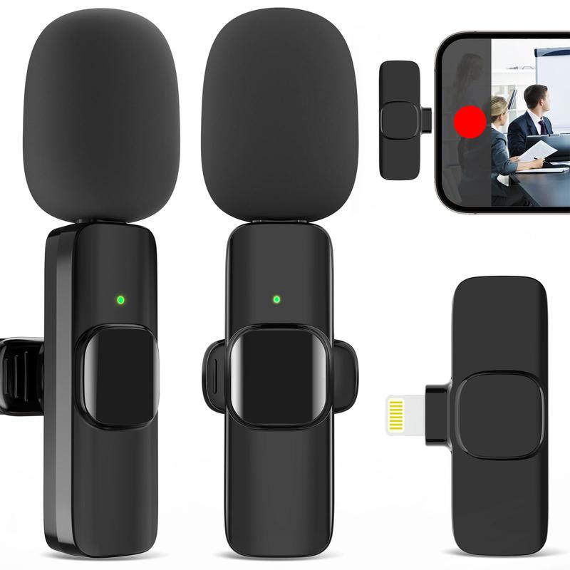 Portable Wireless Lavalier Microphone,Clip-On Convenience: Lavalier Mic for Effortless Audio Capture Anytime Charging Bluetooth